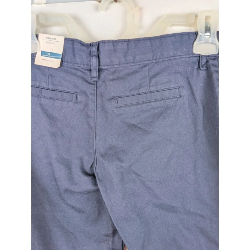 Old Navy Kids Navy Blue Bermuda Shorts Adjustable Waist Size 10 NWT